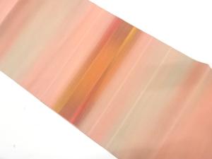 綴れ　横段模様織り出し　名古屋帯